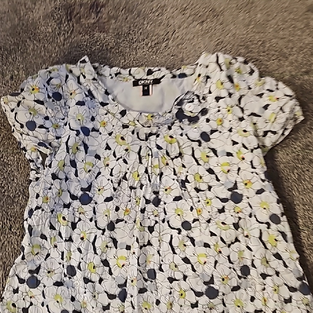 White Floral Blouse